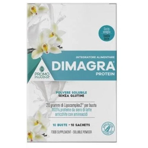Dimagra Protein Vaniglia – Integratore Proteico Dietetico, 10 Bustine