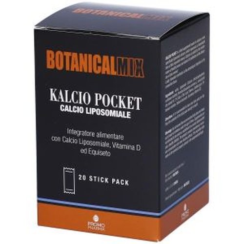 Kalcio Pocket Botanical – Integratore di Calcio in Stick Orali, 20 Bustine