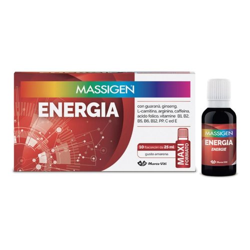 Massigen Energia 10 flaconcini da 25 mL – tonico energetico