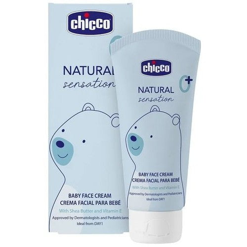 Chicco Natural Sensation Crema Viso 50 ml – Idratante e Protettiva per Neonati e Bambini