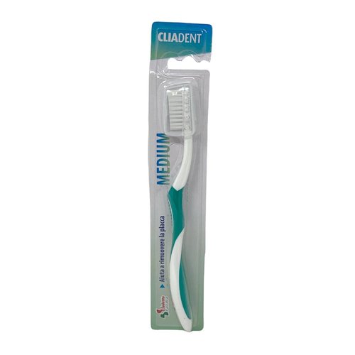 Cliadent Spazzolino Medium Basic – Setole Medie, Impugnatura Ergonomica