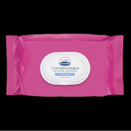 Euphidra AmidoMio Salviette Detergenti con Amido di Riso, 72 Pezzi