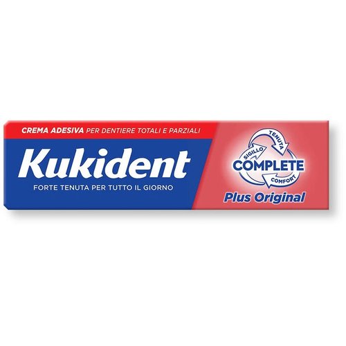 Kukident Plus Original Crema Adesiva 40g – Tenuta Forte e Comfort per Protesi Dentali