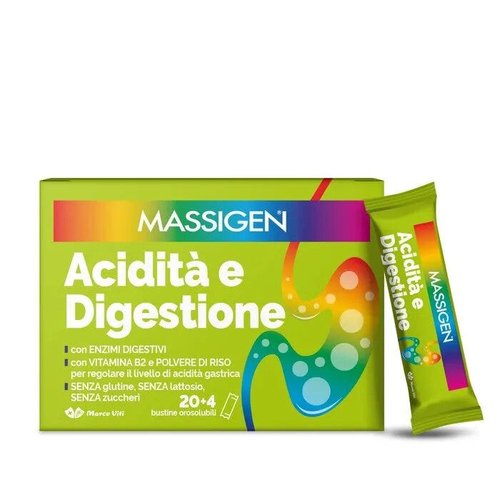 Massigen Acidità Digestione 24 Stick – Sollievo da Bruciore e Digestione Lenta