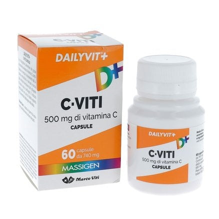 Massigen C Viti 500mg – Vitamina C Pura per Difese Immunitarie, 60 Capsule